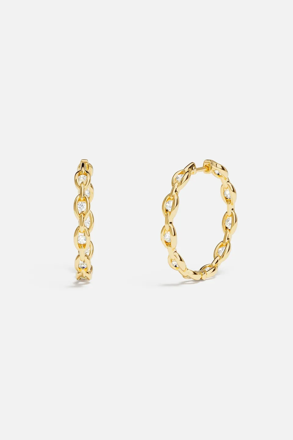 APM Monaco Soleil Enchaîné créoles hoops or jaune