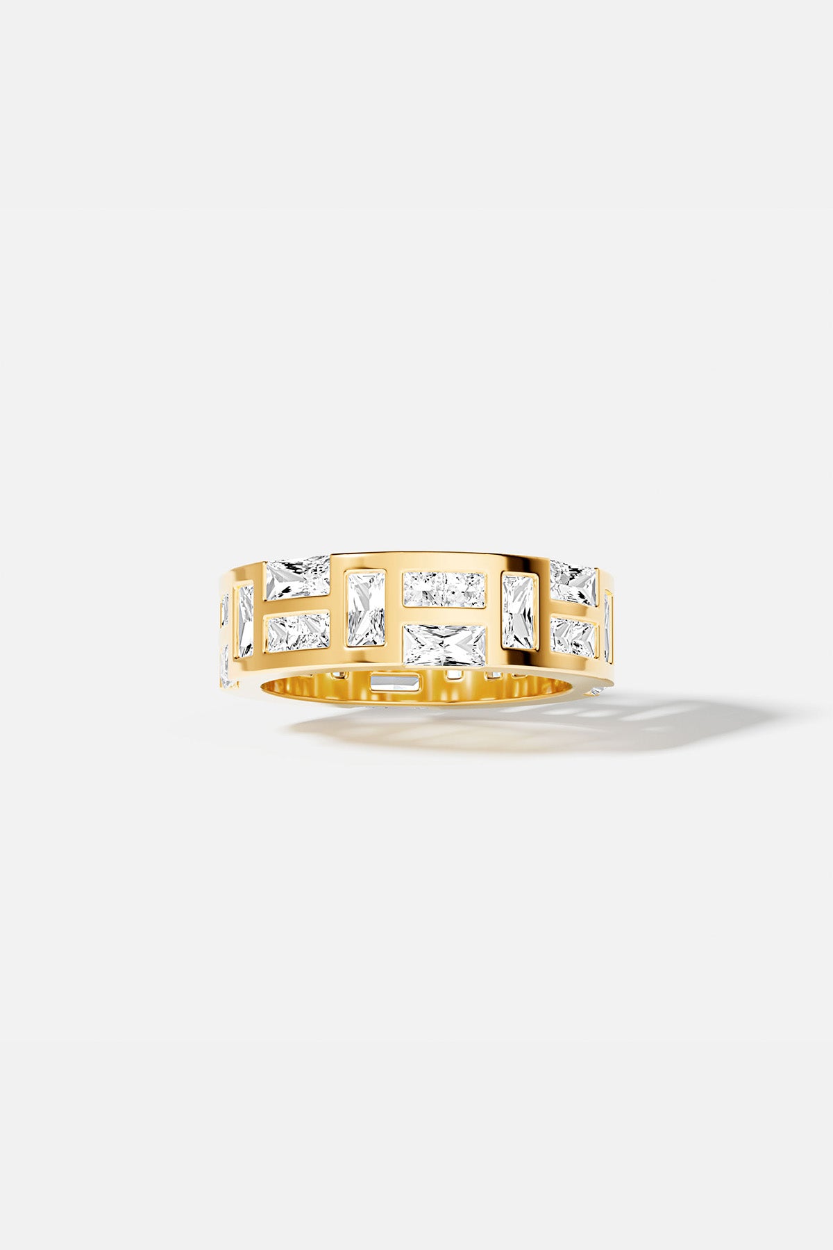 APM Monaco Festival Ice bague zircon blanc dorée 52