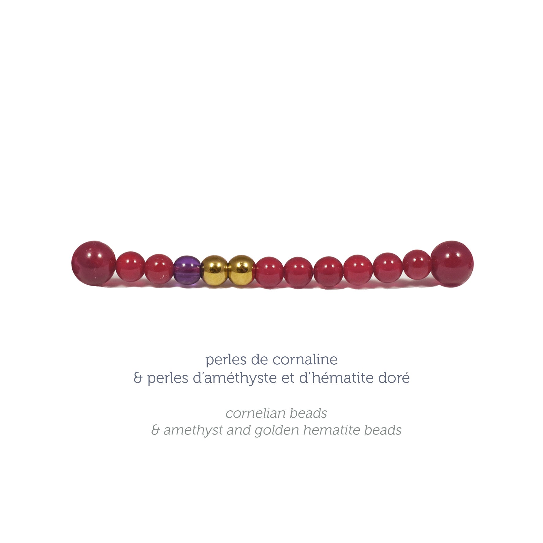 Aimée Aimer Alphabet Aloha Bracelet or jaune diamant 3 lettres
