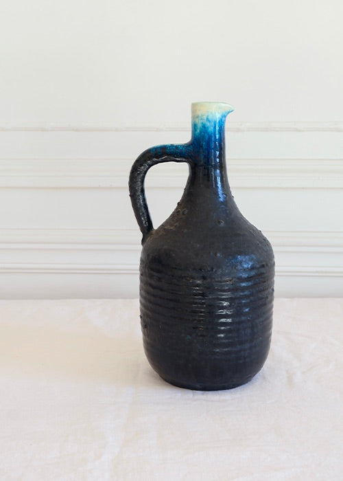 Aimée Aimer pichet Accolay bleu outremer céramique 28 cm