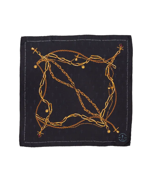 Alighieri The Limitless Wanderer foulard soie imprimé