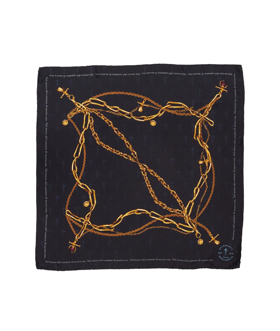 Alighieri The Limitless Wanderer foulard soie imprimé