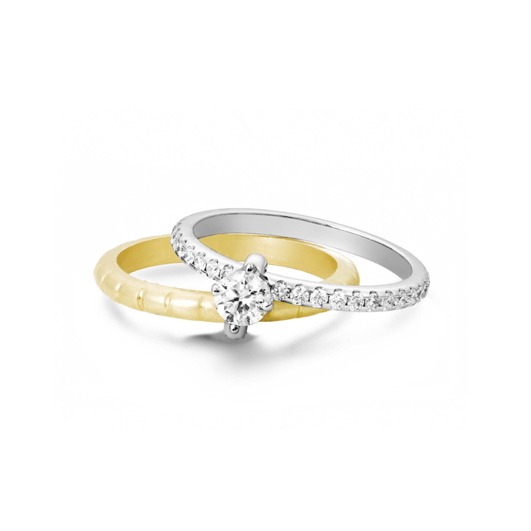 Aimée Aimer Nous n°1 bague or jaune blanc diamants taille 52