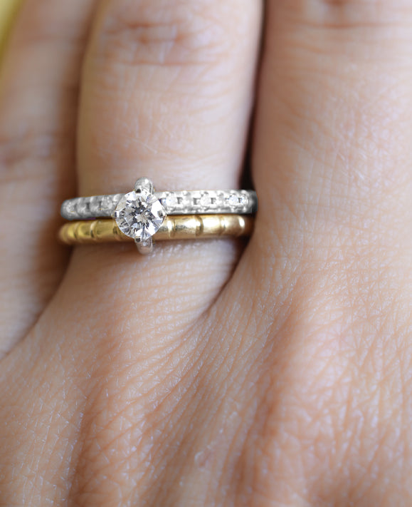 Aimée Aimer Nous n°1 bague or jaune blanc diamants taille 52