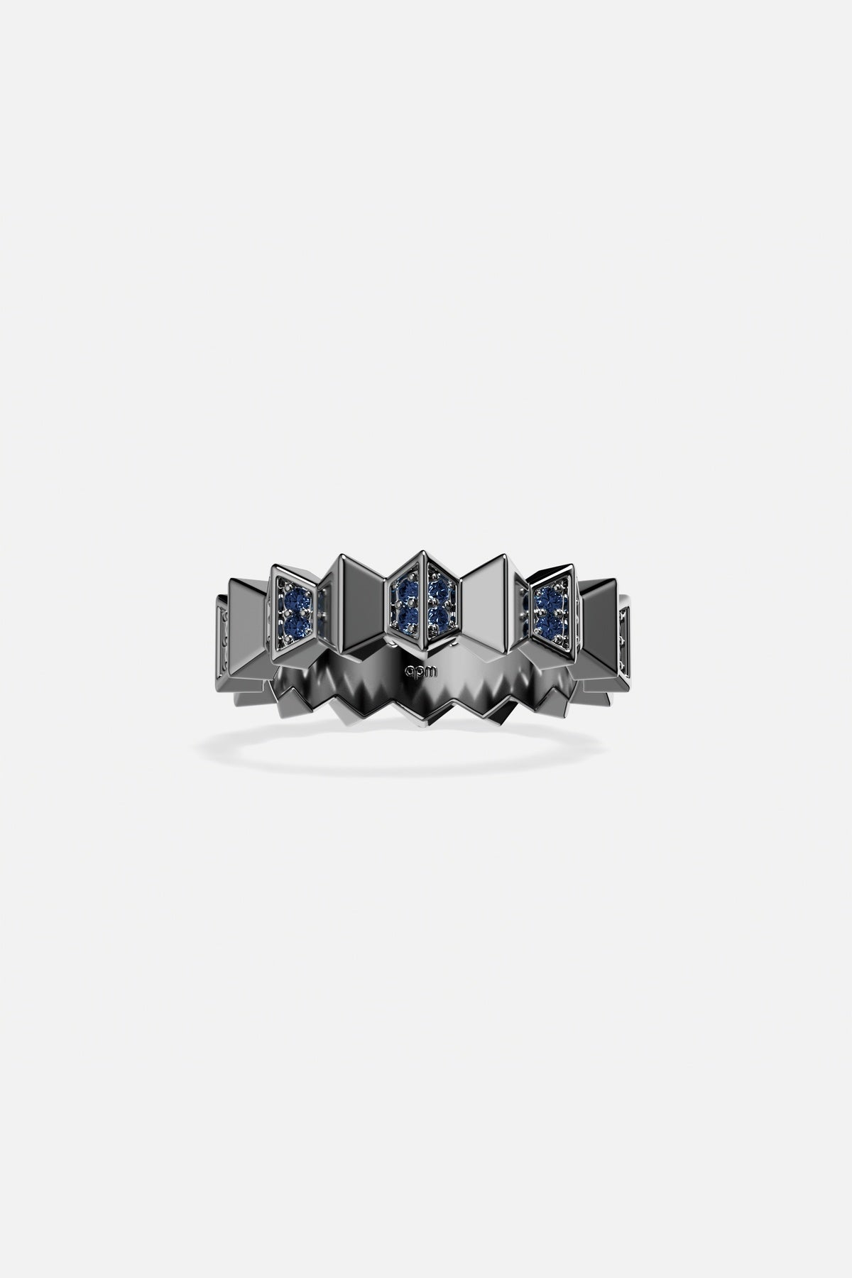 APM Monaco Yacht Club Up and Down Bague Bleue Taille 52