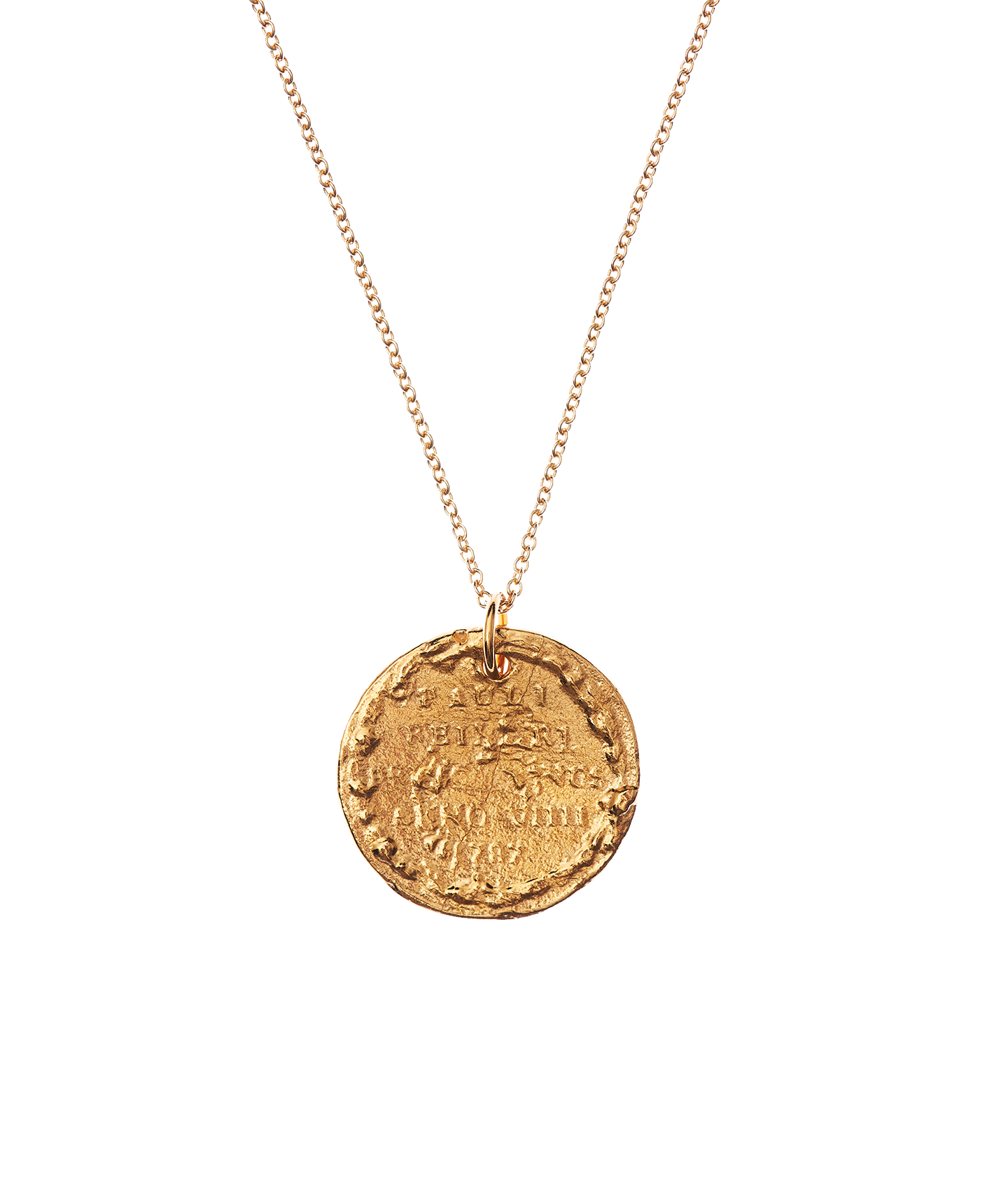 Alighieri Leone Medallion collier plaqué or lion