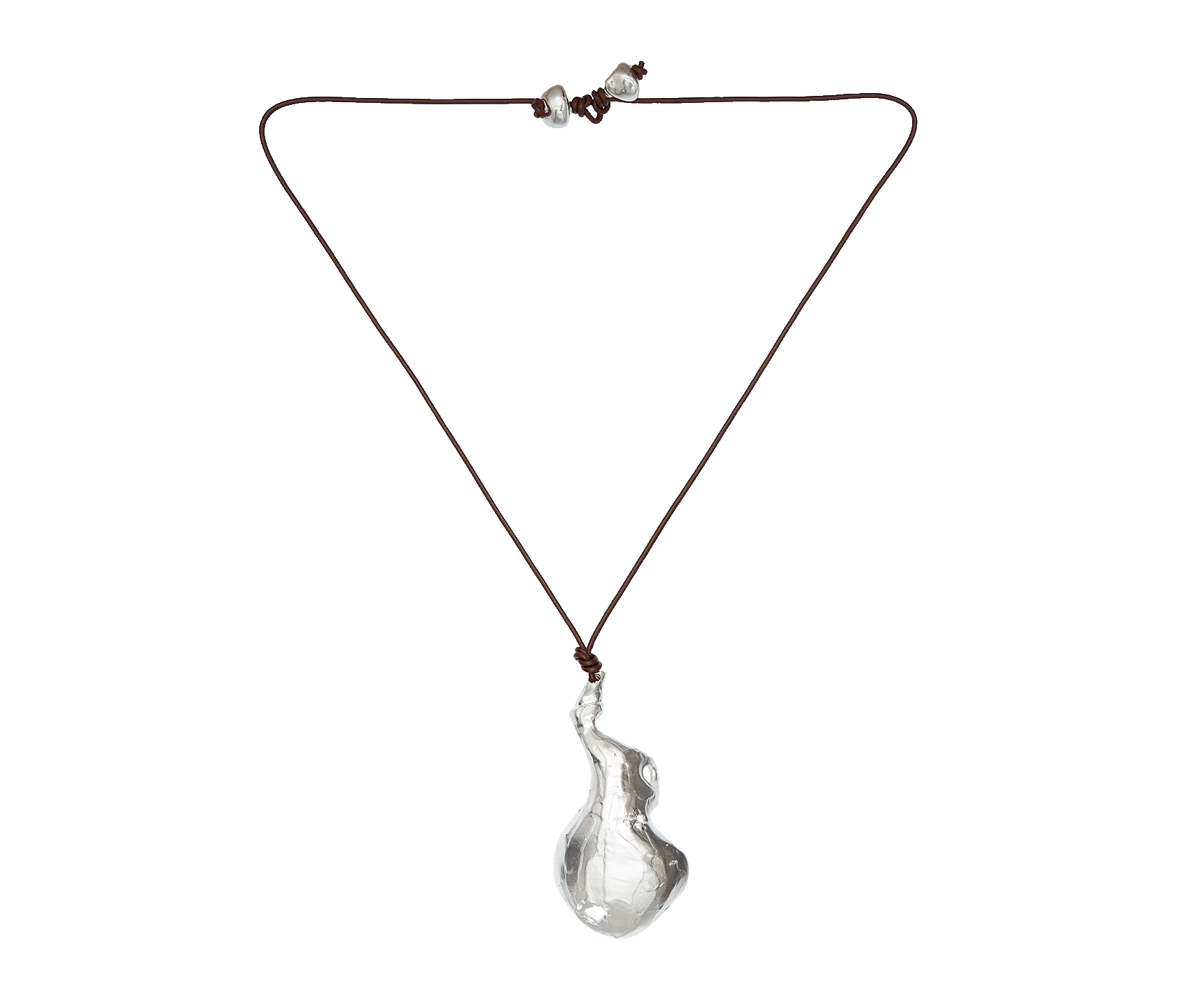 Alighieri Bones of Rebirth collier argent cordon cuir