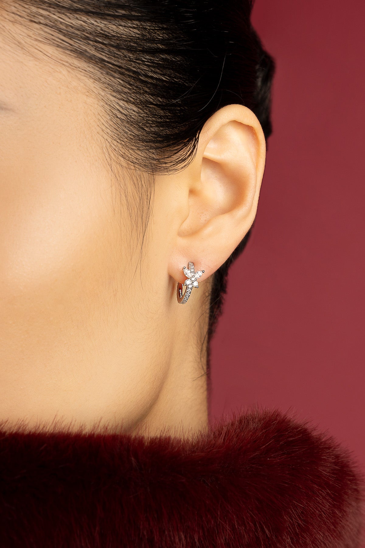APM Monaco Lumière Papillon boucles d'oreilles argentées