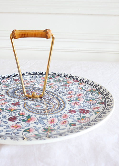 Aimée Aimer Cachemire plat à fromage Gien 35 cm