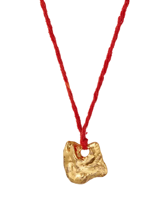 Alighieri Ritual of the Rock collier bronze doré cordon rouge