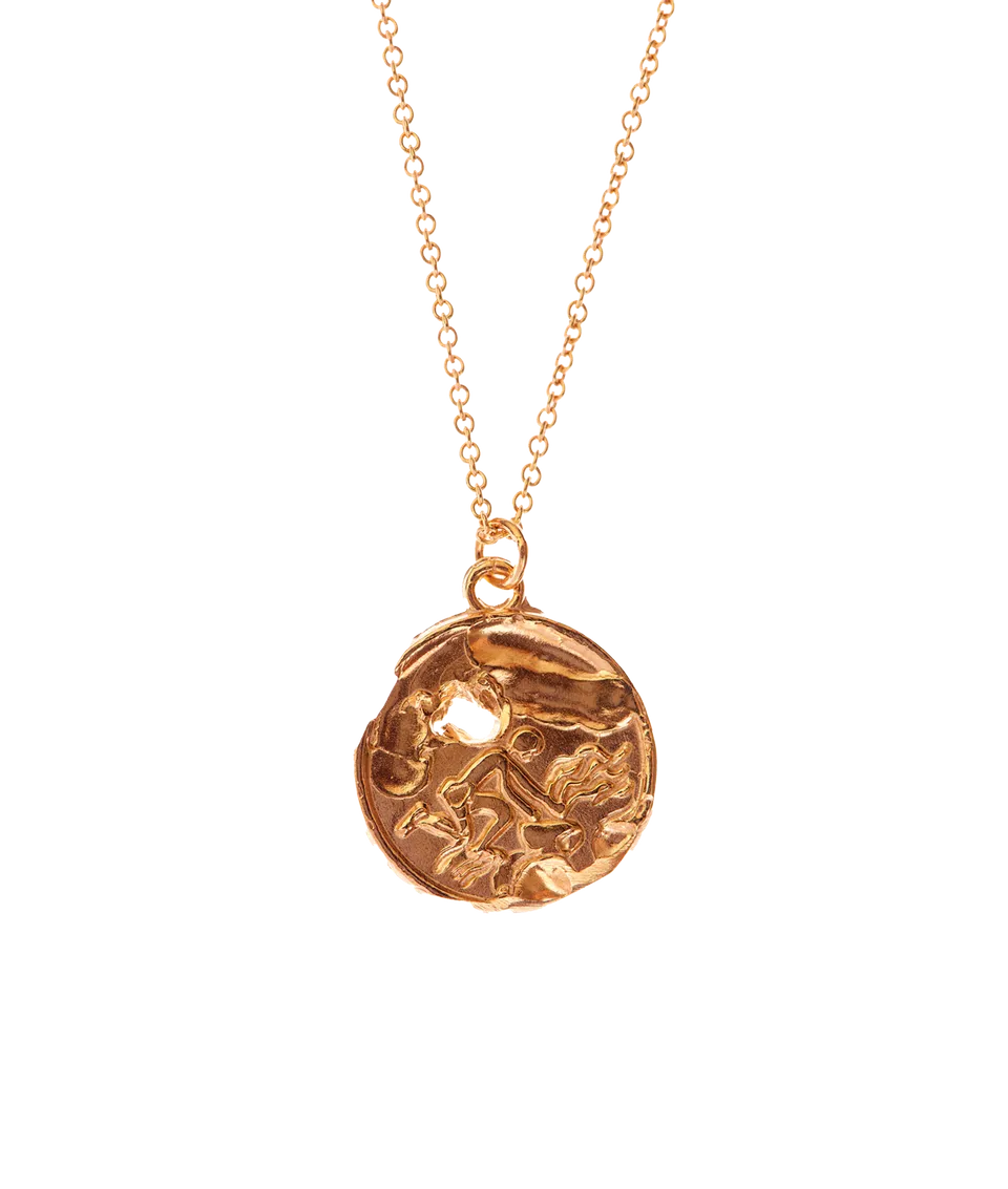 Alighieri Aquarius Medallion collier or verseau