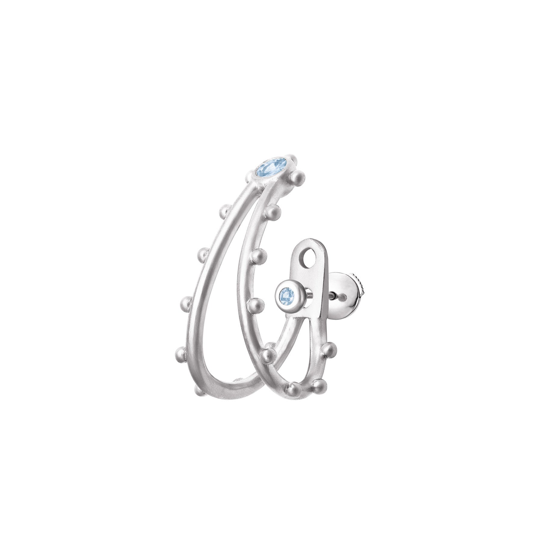 Aimée Aimer BubbleLiane boucle or blanc aigue-marine unité