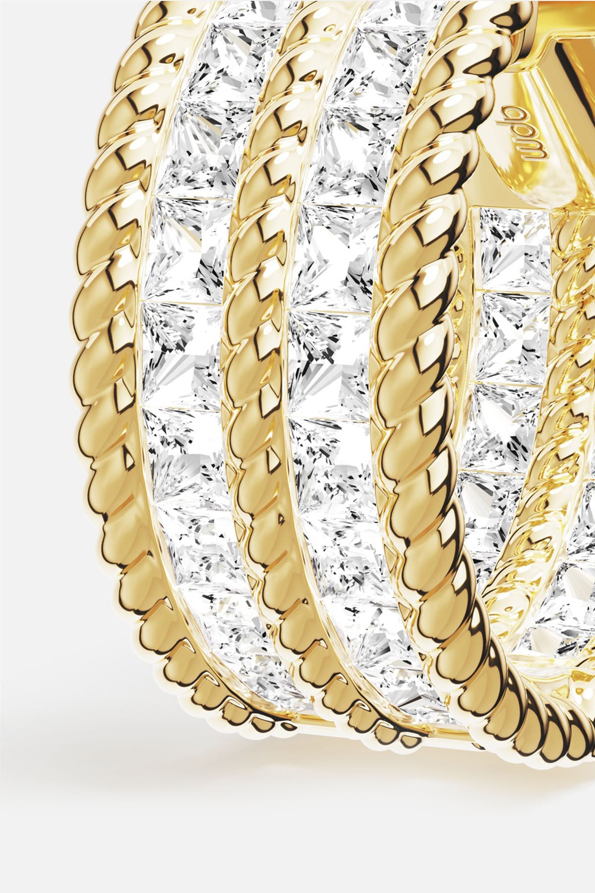 APM Monaco Yacht Club Cordage boucles créoles dorées