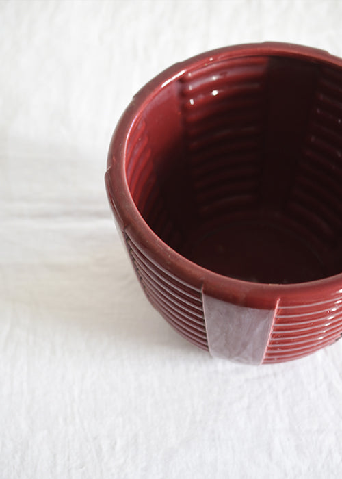 Aimée.Aimer Vases Cache-Pot Groseille Faïence 18 cm Rouge