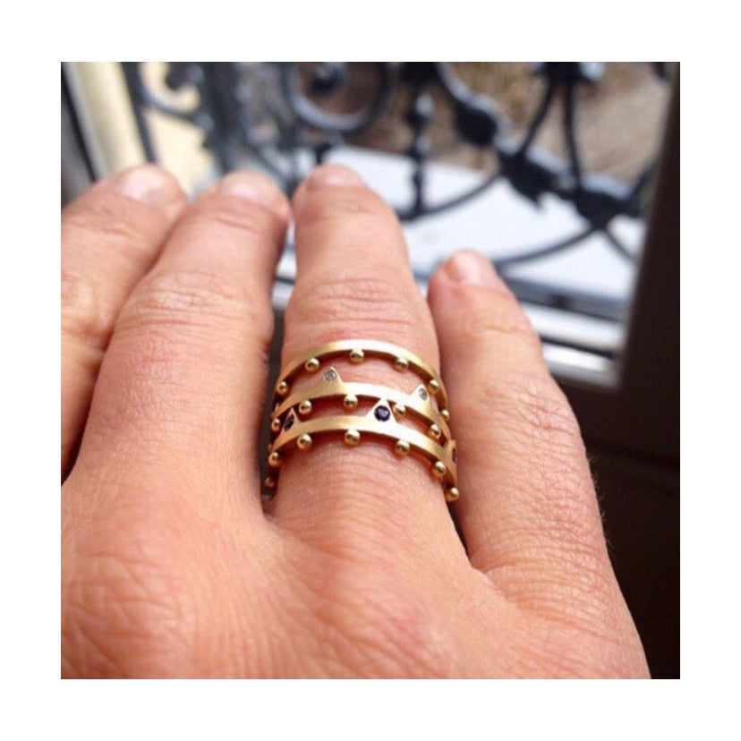 Aimée Aimer Dea Bague Or Jaune Saphirs Taille 52 Alliance