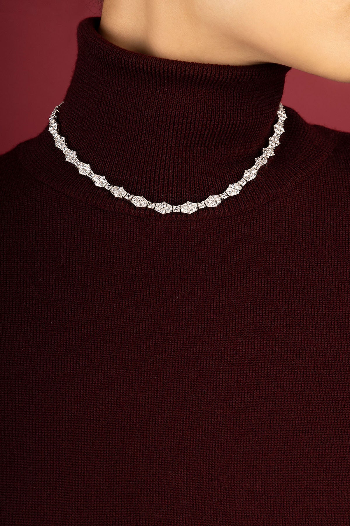 APM Monaco Festival Art Déco collier argent 40 cm