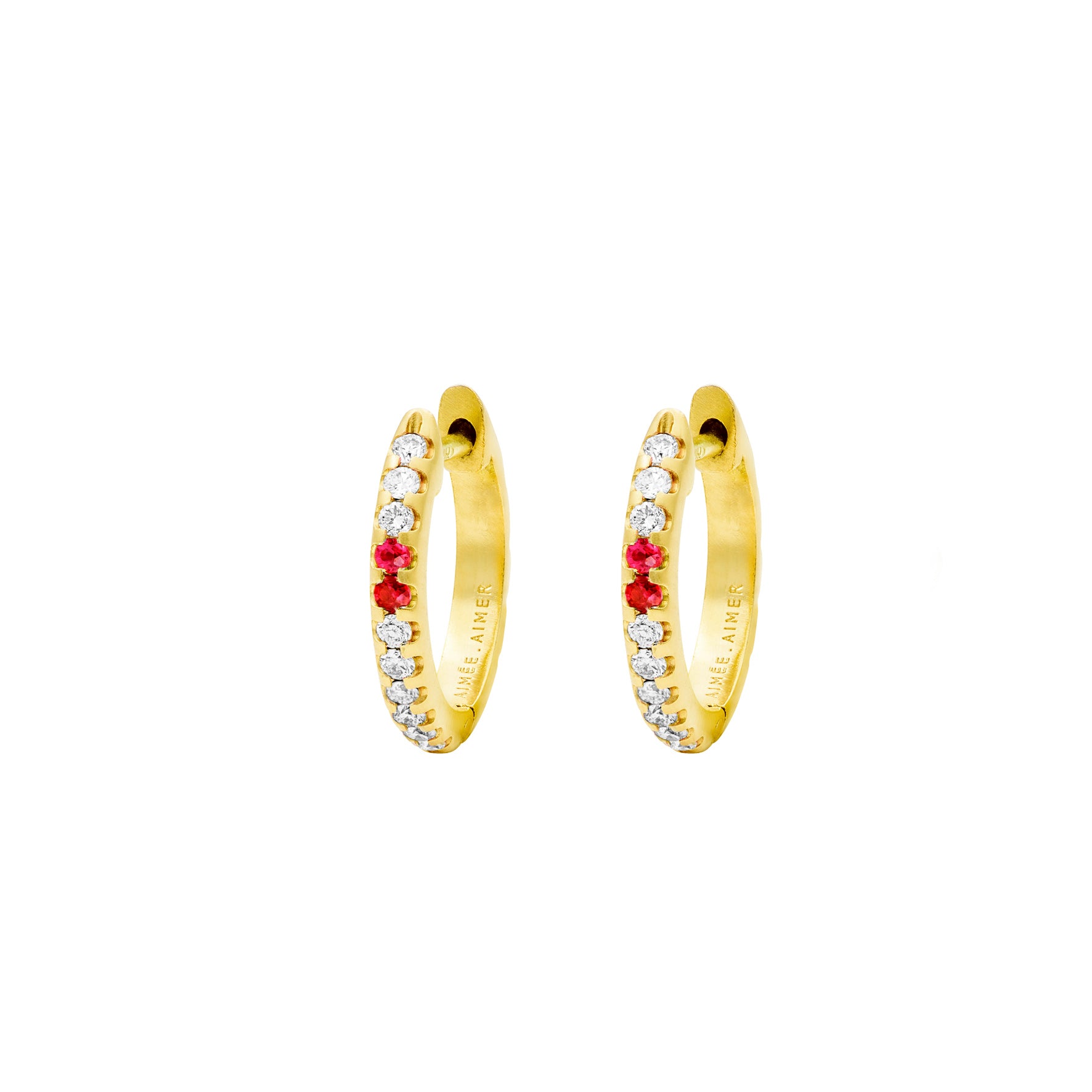 Aimée Aimer Spicy créole or jaune rubis diamants unité