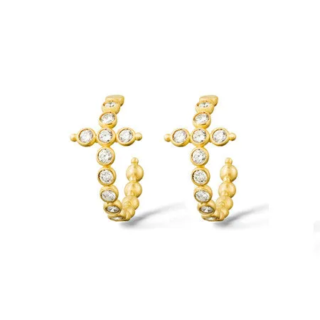 Aimée Aimer Folles Iguazu créoles or diamants paire GM