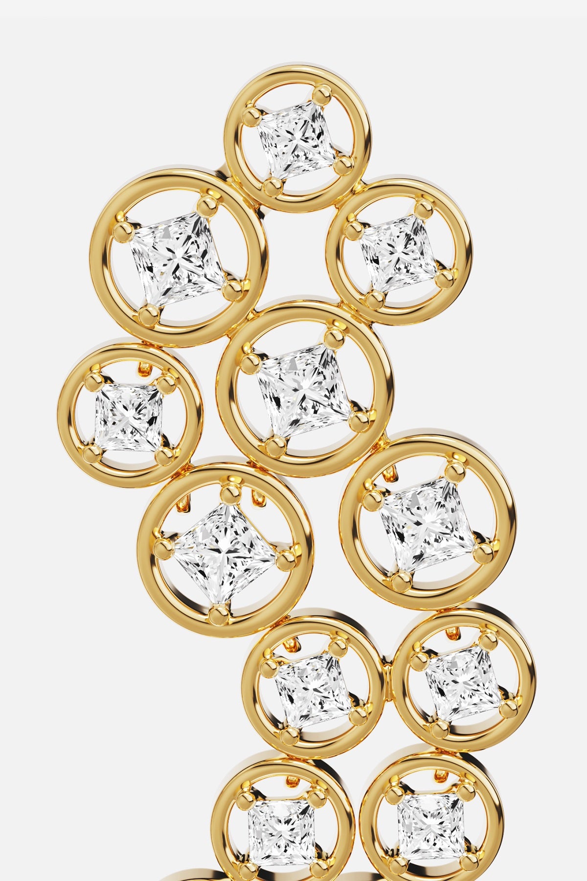 APM Monaco Soleil Les Bulles d'Eau boucles pendantes doré