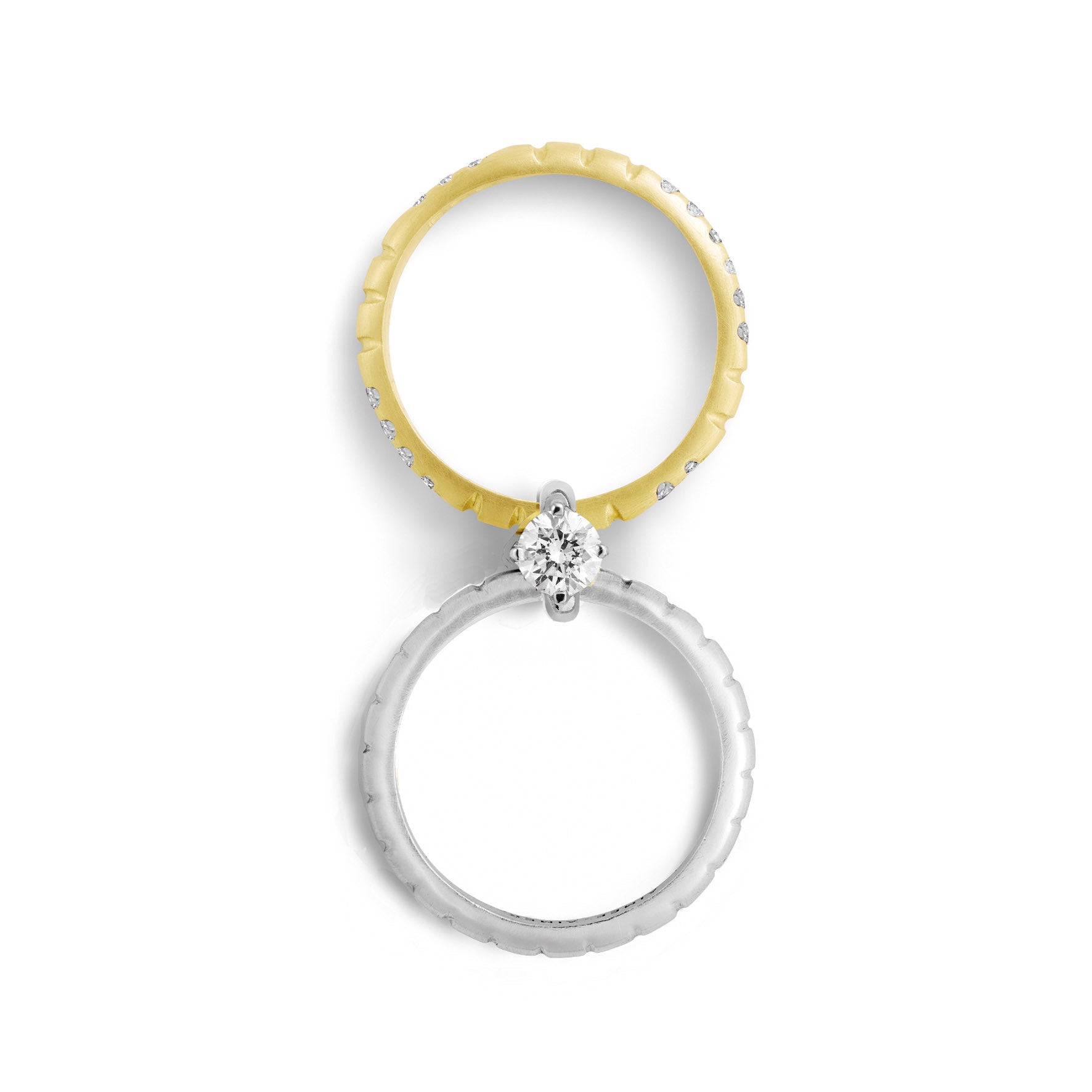 Aimée Aimer Nous Bague Nous n°4 Or Bicolore Diamants