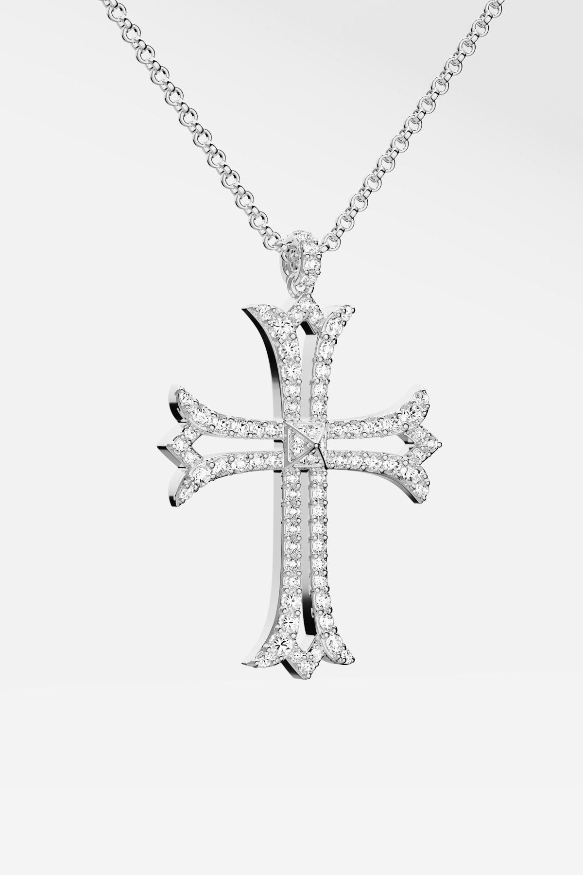 APM Monaco Yacht Club Rock collier croix argenté ajustable