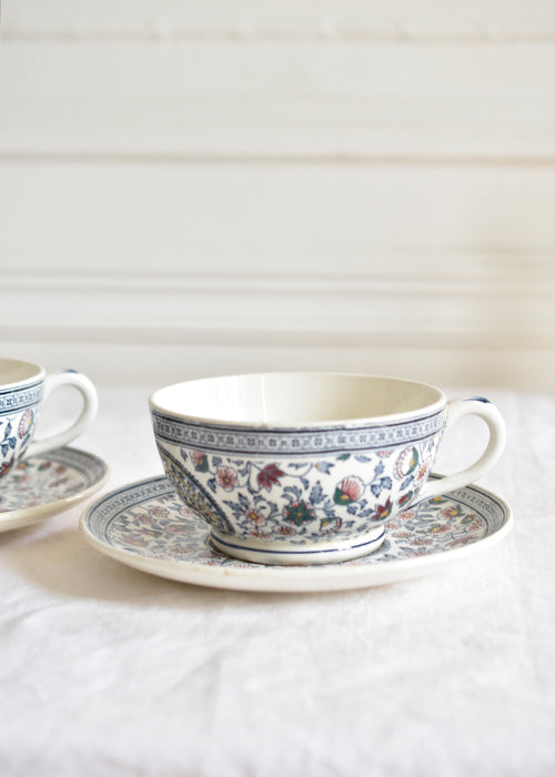 Aimée Aimer Art de la table tasses Gien Cachemire paire