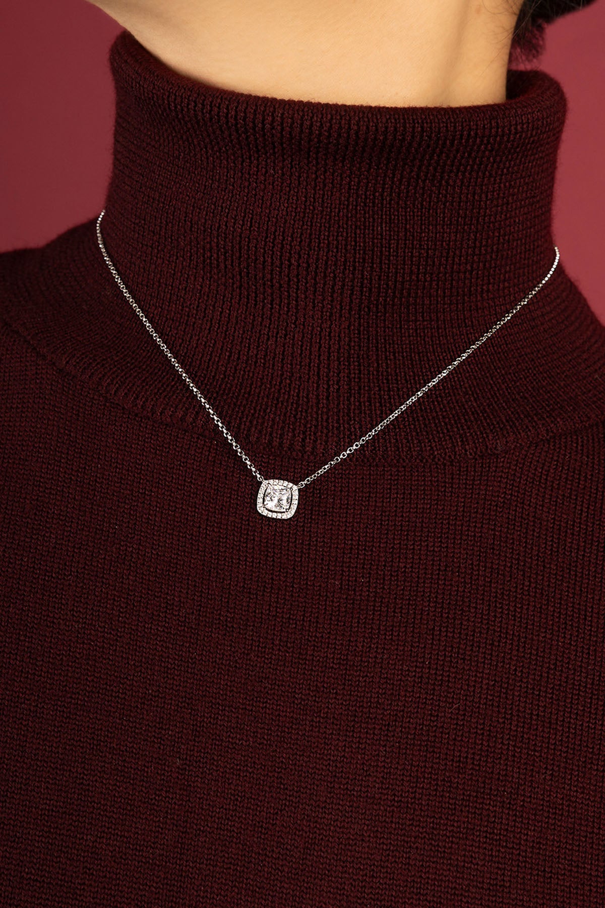 APM Monaco Lumière Éclat collier argenté zircon réglable