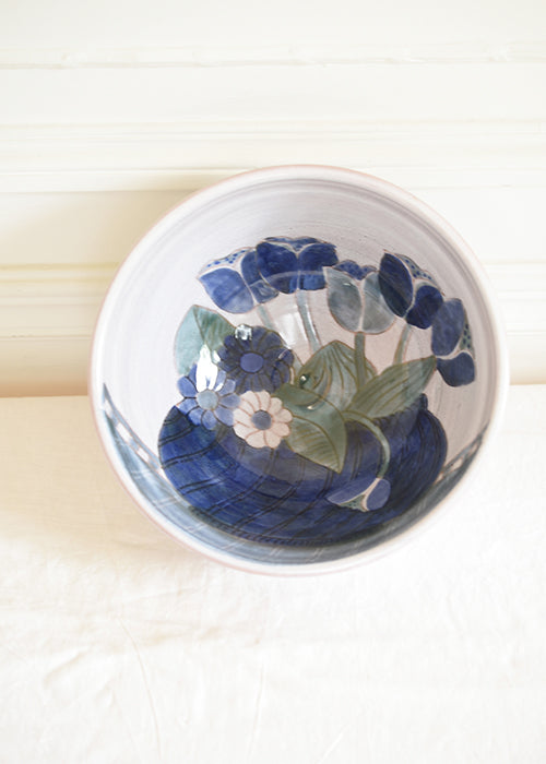Aimée Aimer Fleurs Bleues Cloutier coupe céramique 25 cm