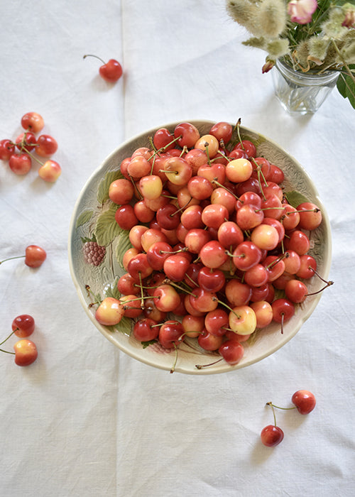 Aimée Aimer Compotier framboises plat céladon 22 cm unique