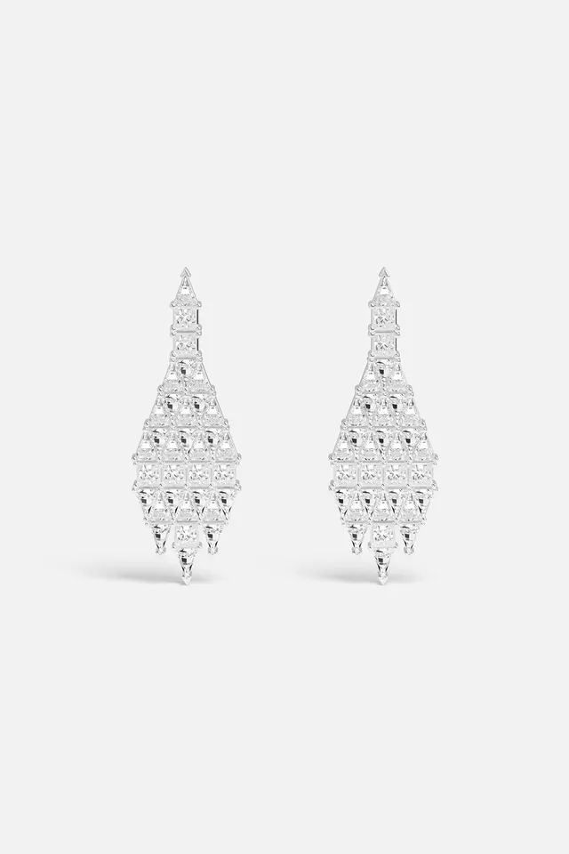 APM Monaco Festival Art Déco boucles blanches zircon