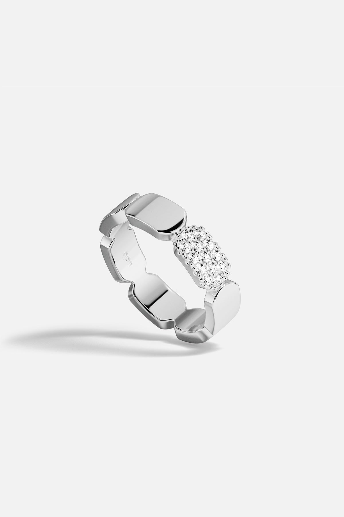 APM Monaco Yacht Club Pavage bague blanche zircon taille 52