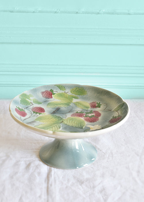 Aimée Aimer Compotier framboises plat céladon 22 cm unique