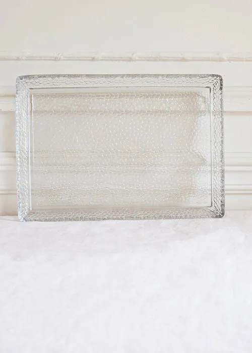 Aimée Aimer Ecaille plateau verre Baccarat 31 cm