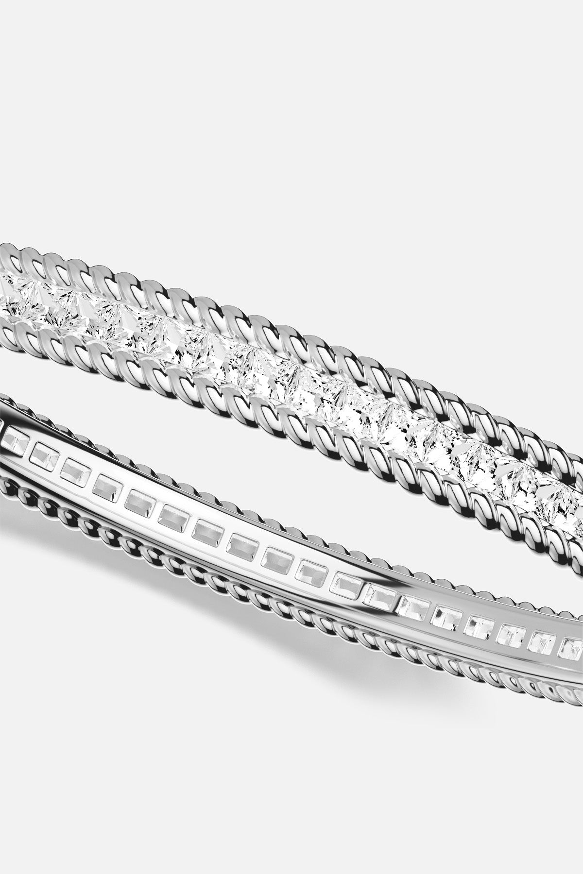 APM Monaco Yacht Club Cordage bracelet jonc blanc taille M