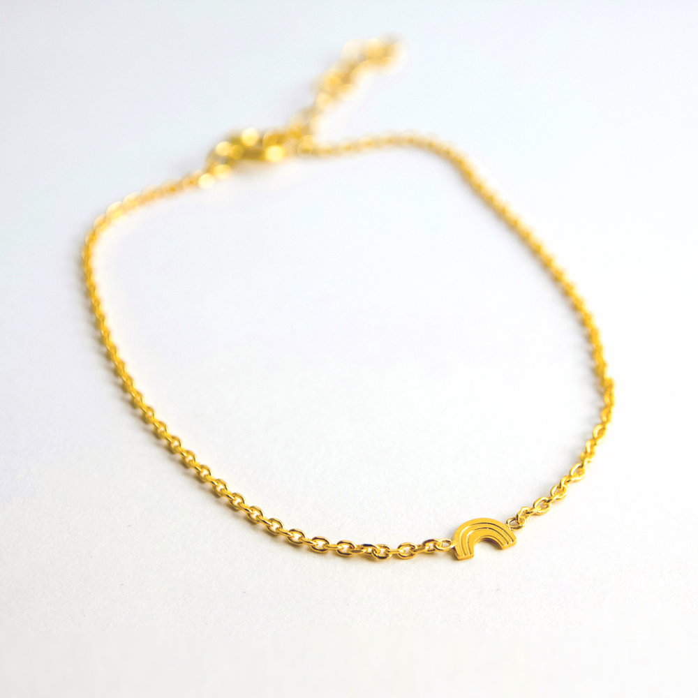 Adorabili Best bracelet enfant Arc-en-ciel or fin 14 cm