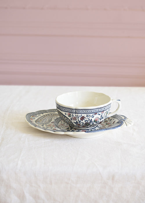 Aimée Aimer Art de la table tasse déjeuner Gien Cachemire faïence