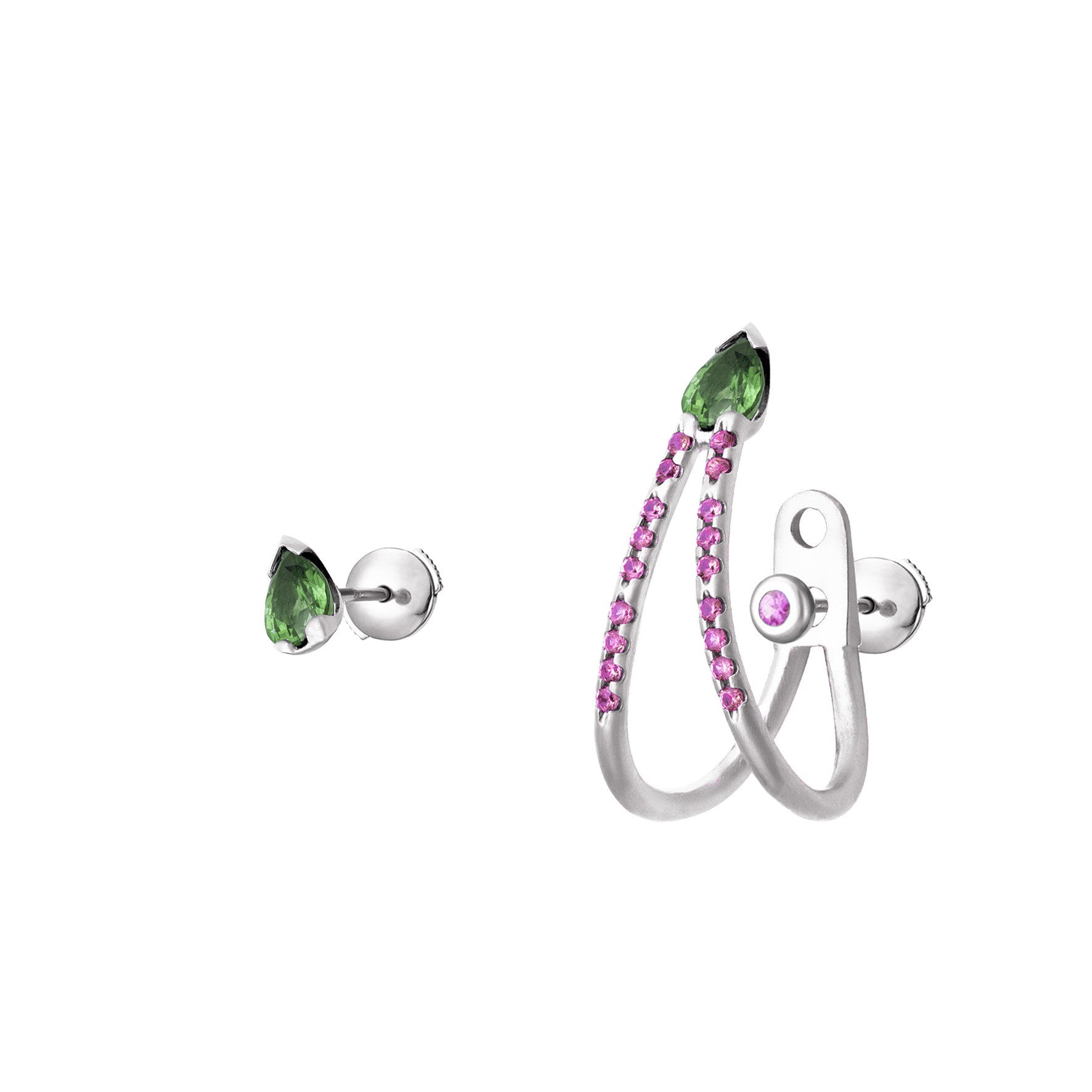 Aimée Aimer SkyLiane boucle d’oreille or blanc tsavorite unité