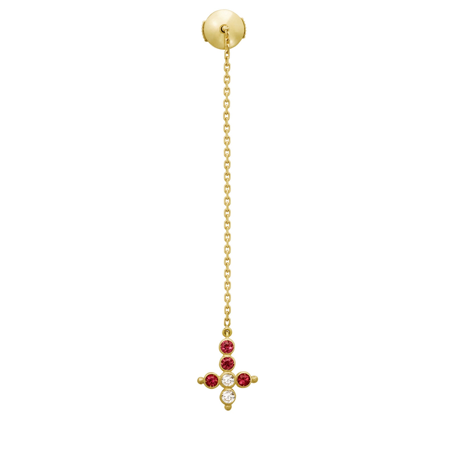 Aimée Aimer Petit AA boucle chaîne or jaune rubis à l'unité