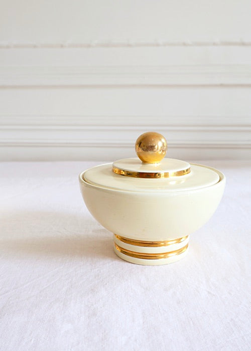 Aimée Aimer Gatsby Robj service thé café porcelaine or 3 pièces