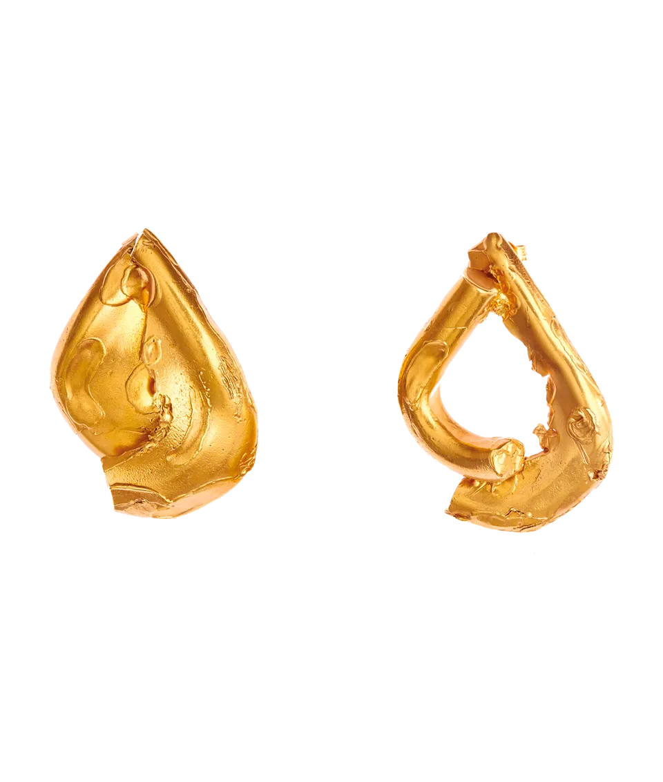 Alighieri Warrior boucles bronze plaqué or 24 carats