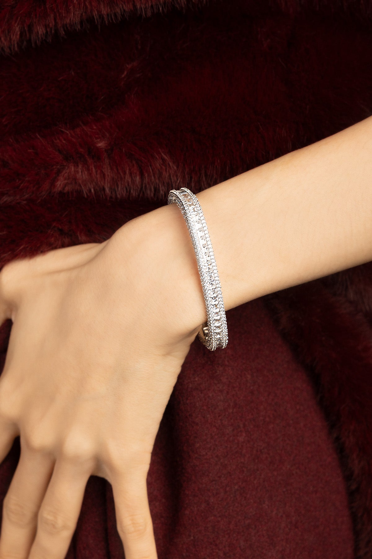 APM Monaco Festival Monaco jonc blanc zircon taille M