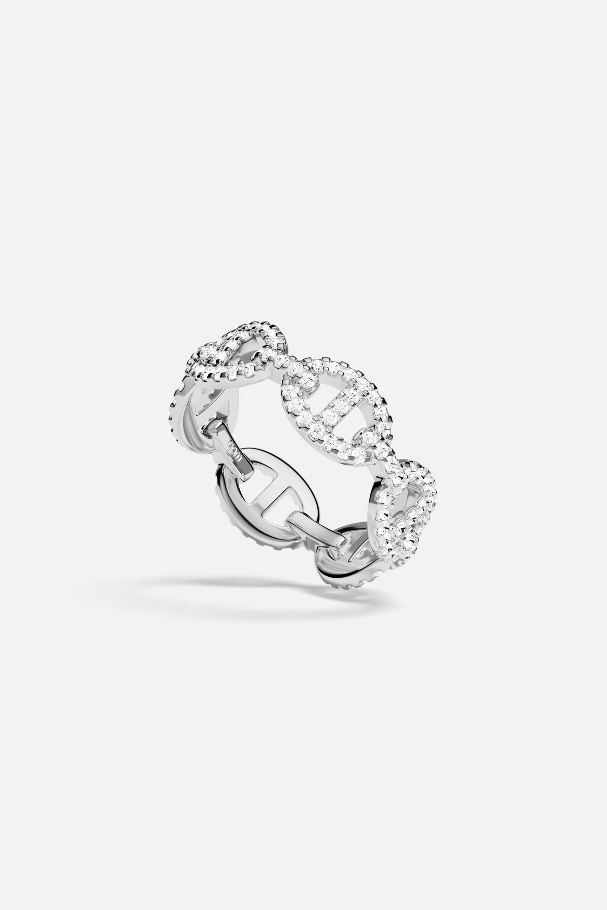 APM Monaco Yacht Club Marine bague maille argentée