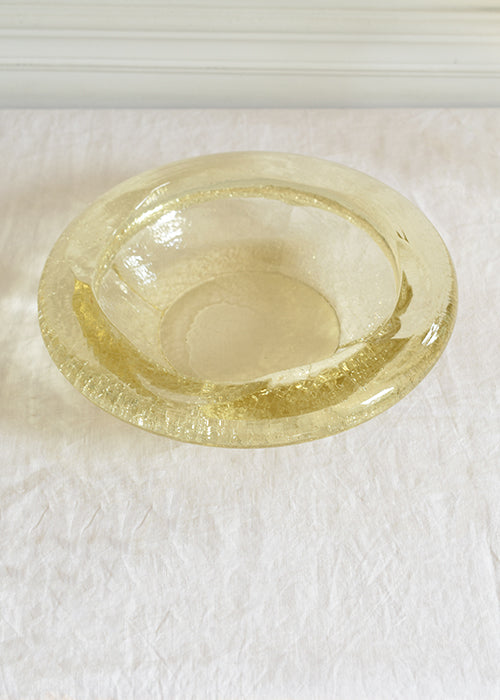 Aimée Aimer Art de la table Grande coupe Blé verre jaune 31 cm