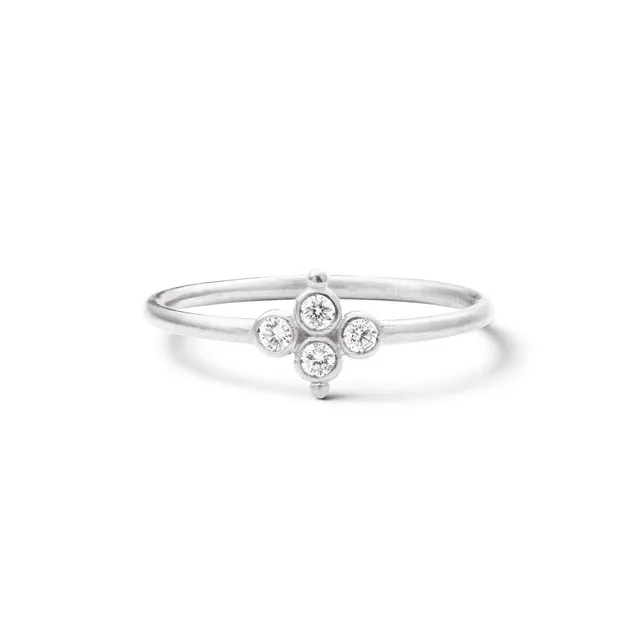 Aimée Aimer Delta bague or blanc diamants taille 52