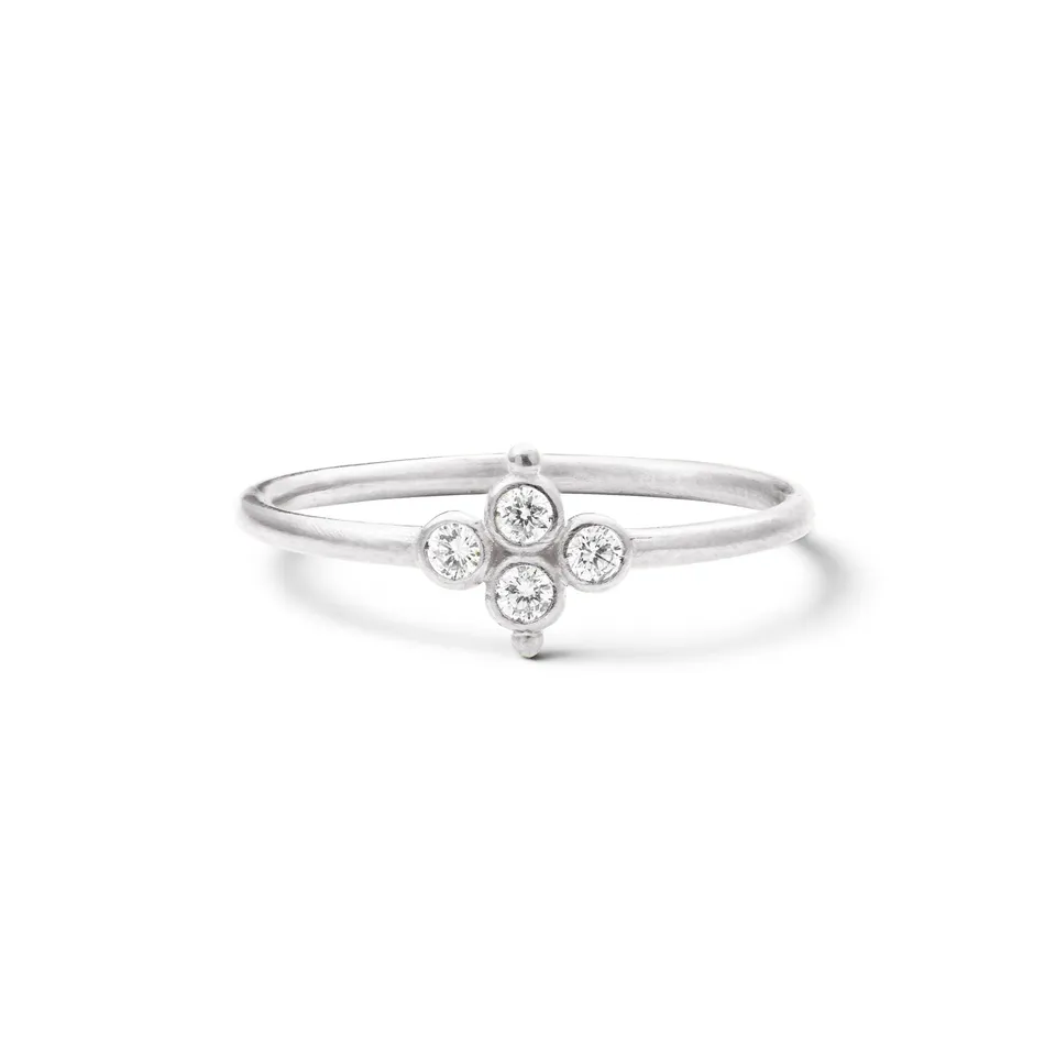 Aimée Aimer Delta bague or blanc diamants taille 52
