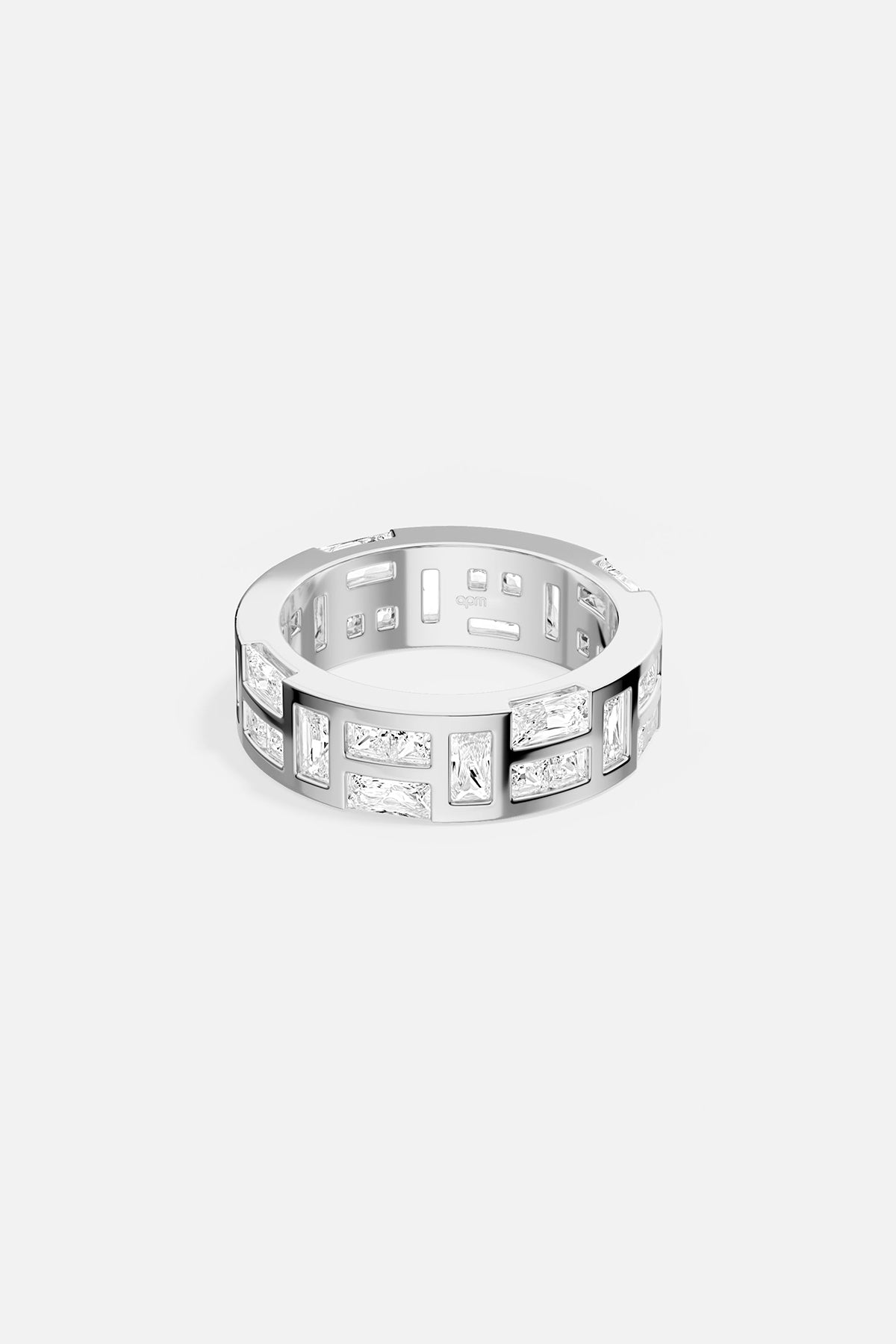APM Monaco Festival Ice bague blanche zircon taille 52