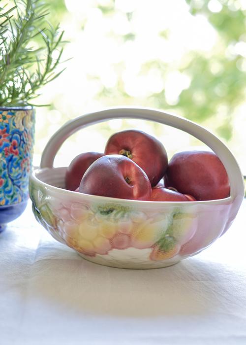 Aimée Aimer panier barbotine corbeille fruits Sarreguemines