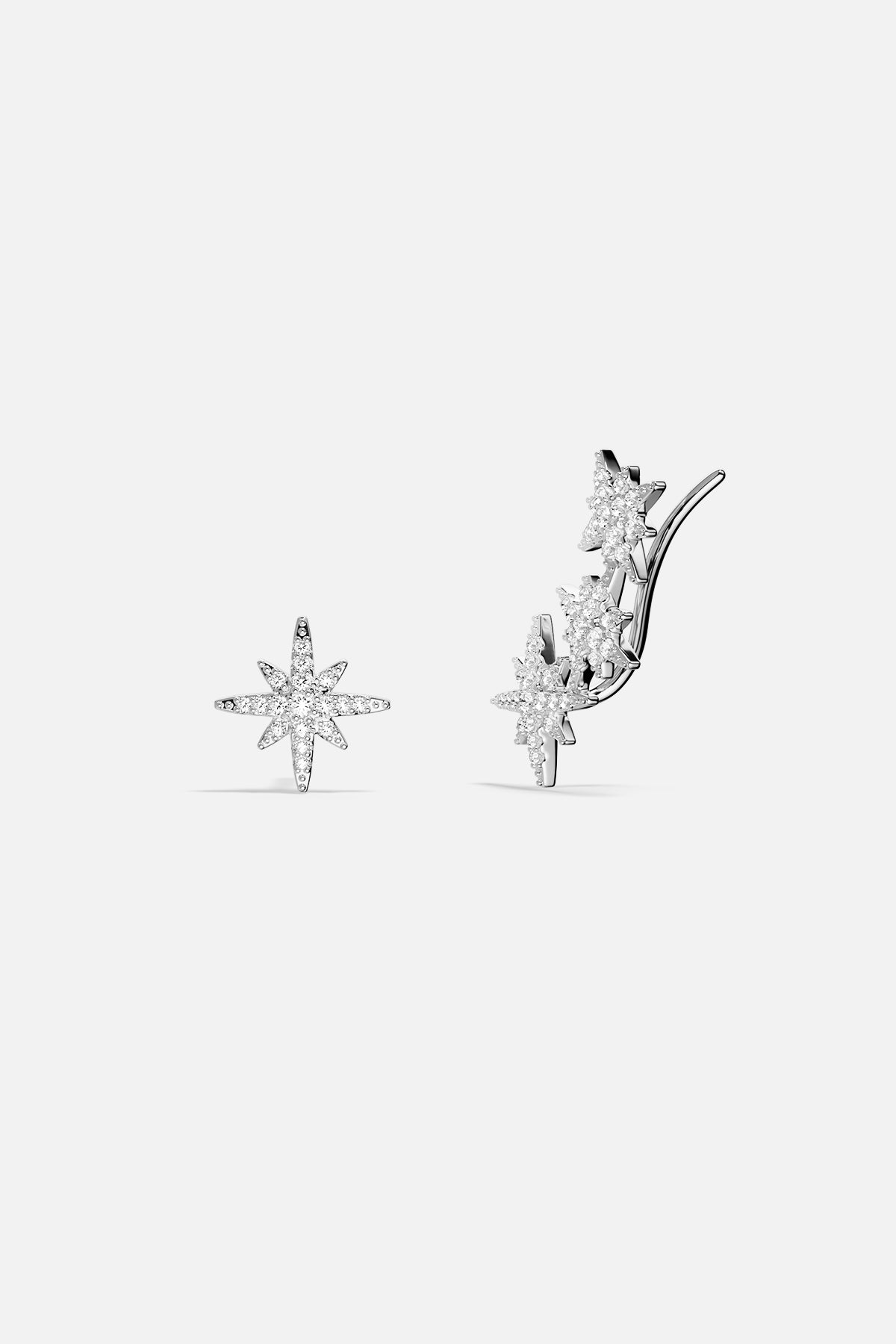 APM Monaco Météorites boucles asymétriques blanc zircon