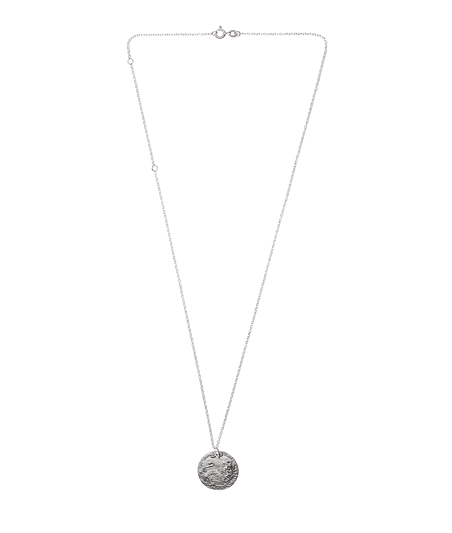 Alighieri Snow Lion Medallion collier argent pièce lion