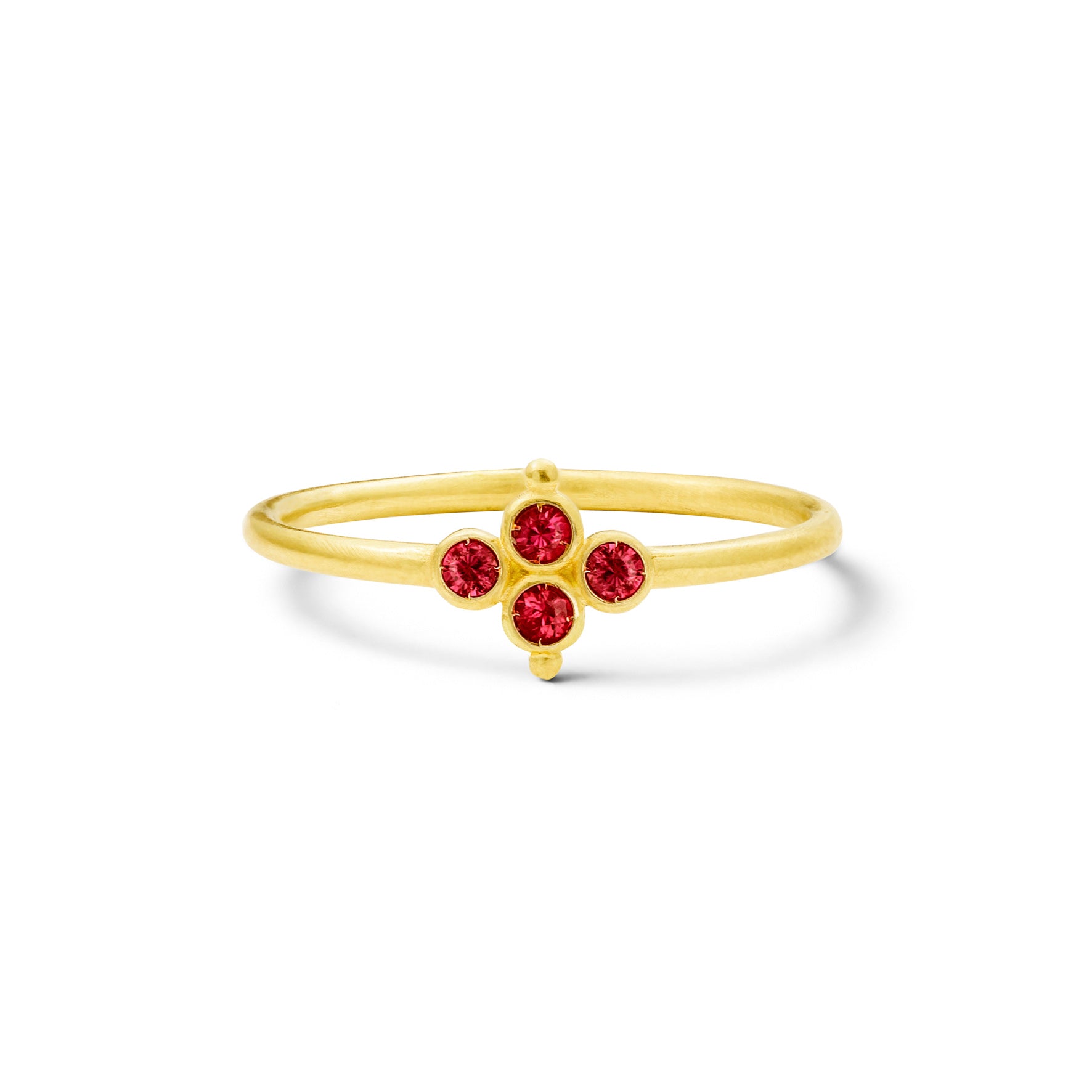 Aimée Aimer Delta bague or jaune 4 rubis taille 52
